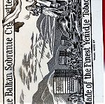  1890 Πορσελάνινη διαφημιστική πλάκα τσιγάρων Balkan Sobranie