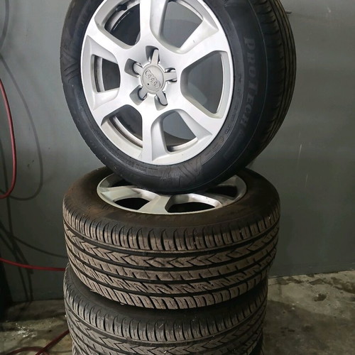 Audi rims 5x112 ET45 with used Viking 215/55R16 tires