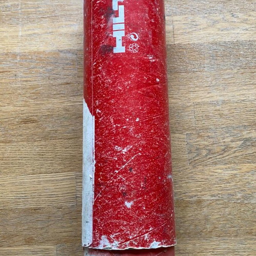 Hilti Φ80 hole saw used with SDS adapter for concrete