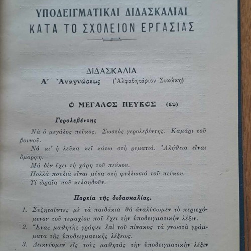 Ypodeigmatikai Didaskalies Kata To Scholeion Ergasias 1934 like new