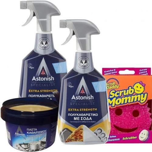 Astonish Cleaning Pack Soda, Paste and Scrub Mommy New