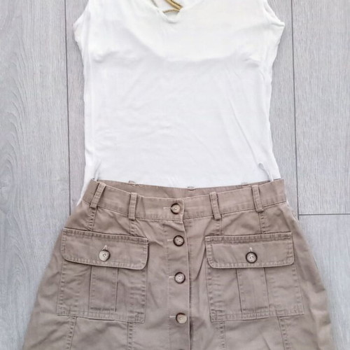 Bonn skirt beige like new, size S, with gift top