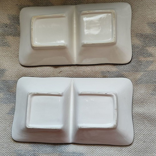 Ceramic hand-painted appetizer plates set of 2, like new