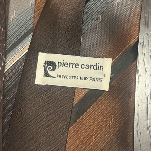Pierre Cardin used silk striped ties set of 3