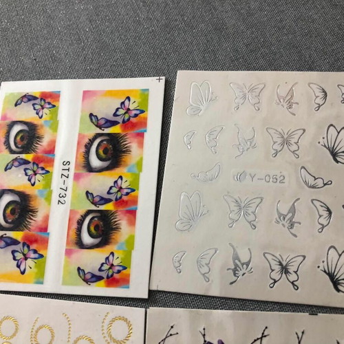 Water Nail Stickers Set of 4 New Full Nail