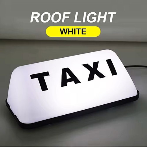 Taxi light sign new, ABS, yellow or white