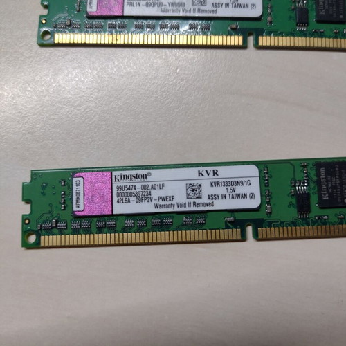Kingston KVR133D 2x1GB DDR3 1333MHz RAM modules