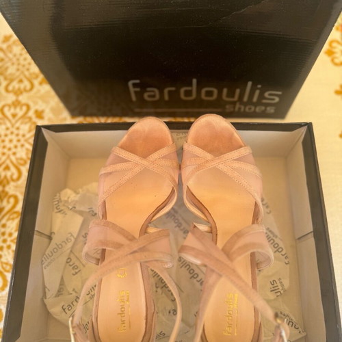 Makis Fardoulis high beige sandals like new