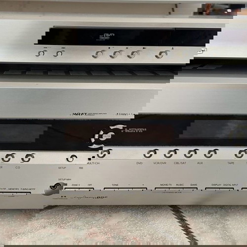 ONKYO ενισχυτής SR 506 & DVD SP 305