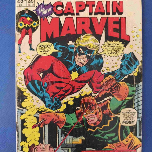 Captain Marvel 35 comic used with moisture traces