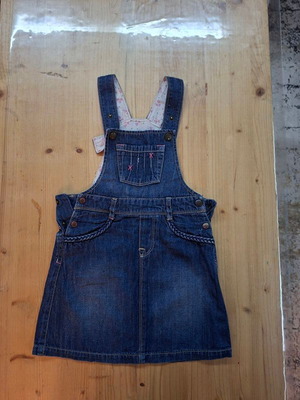 Two summer denim dresses for 4-year-old girl like new, blue, size 104 cm