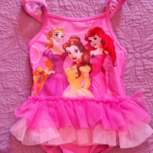 Disney Princess swimsuit 2-3 years pink with ruffles like new