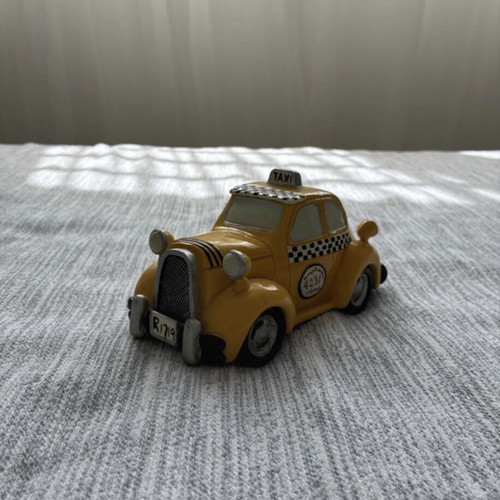 Taxi piggy bank, porcelain