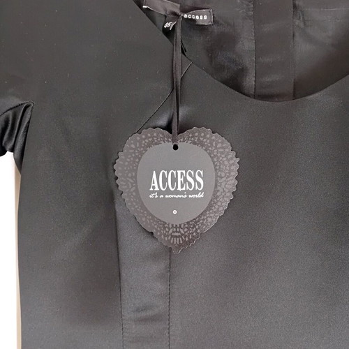 Access dress new small with back zipper, satin texture