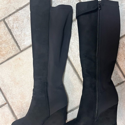 Keep Fred black wedge heel boots like new, size 38