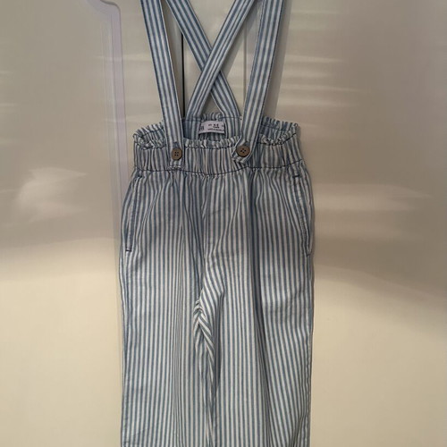 Zara striped pants with suspenders, unisex, 110 cm, 5 years