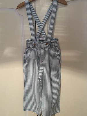 Zara striped pants with suspenders, unisex, 110 cm, 5 years