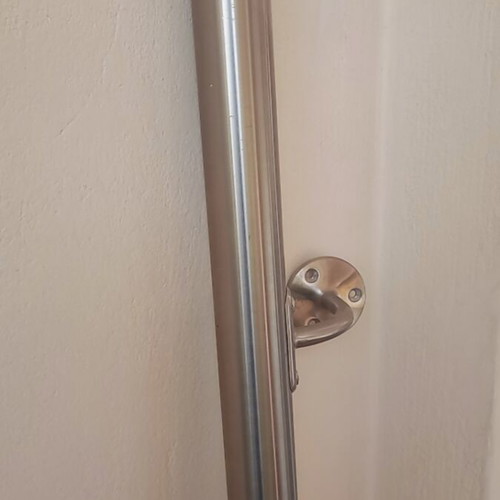 Inox handrail 140cm x 14cm perimeter like new