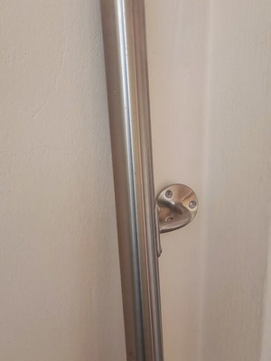 Inox handrail 140cm x 14cm perimeter like new