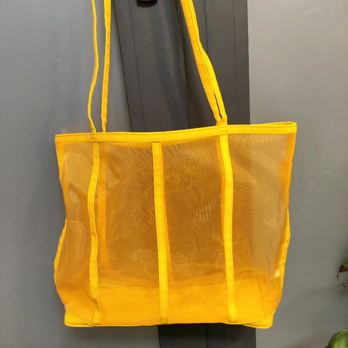 Estée Lauder shoulder bag used, yellow summer beach