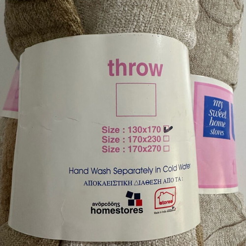 Home Stores Andreadis sofa throws set of 3 new, earth tones