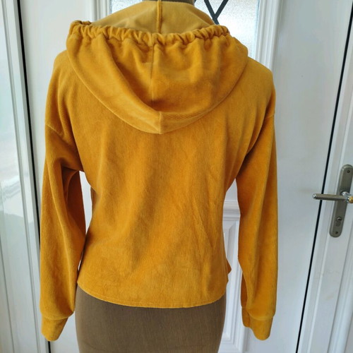 Velvet shirt Bershka orange like new, size S