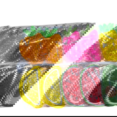 Комплект от 12 нови летни фиби за коса с плодови мотиви