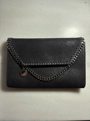Stella McCartney Falabella wallet like new, black and silver