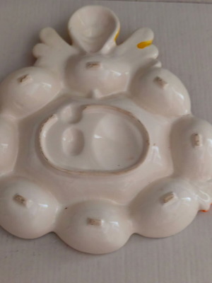 Ceramic Easter platter used