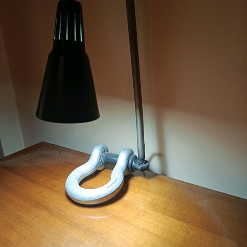 Handmade table lamp made to order from aluminum and iron