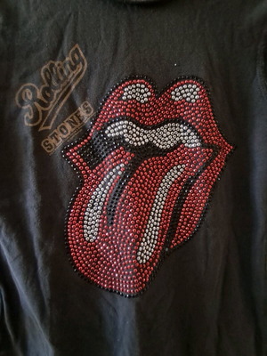 T-shirt Rolling Stones μεταχειρισμένο, μέγεθος XS, γκρι, Amplified