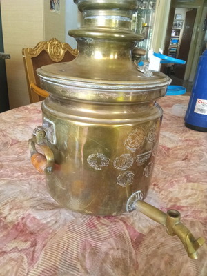 Salishchev/Batashov samovar, pre-1889, authentic antique with award stamps