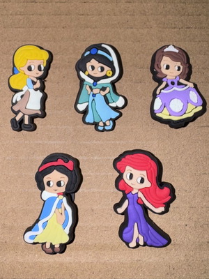 Disney Princesses Crocs charms, set of 5