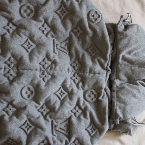 Louis Vuitton puffer jacket, size 46, grey