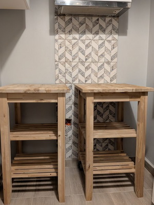 Kitchen trolley used, set of 2, 58x50x85 cm