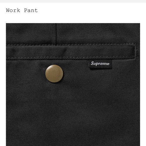 Supreme New York Work Pant new, size 34, black