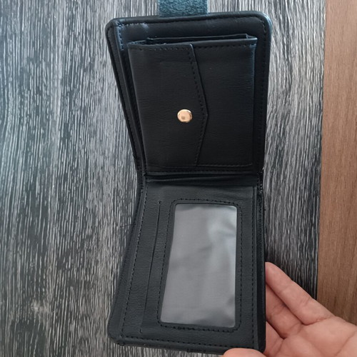 Men's leather wallet, black
