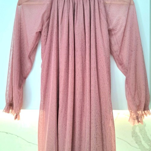 ZY dress new, festive, grape color, transparent glitter sleeves, age 9-10