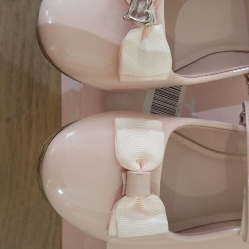 Nelli Blu pink patent ballerina shoes size 34