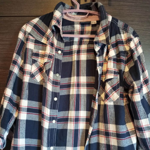 Checked shirts set like new, size M, three pieces