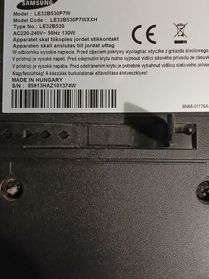 Samsung TV model LE32B530P7W like new