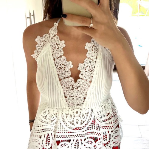 Osley top size S used, white