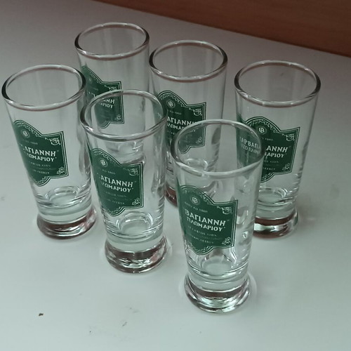 Ouzo and Tsipouro Glasses new, pack of 6