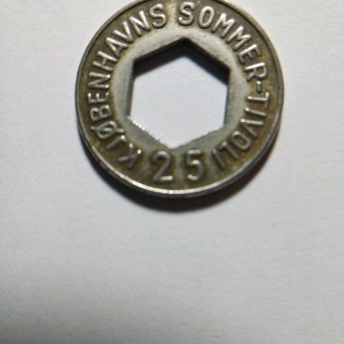 Hexagonal Token 25 ORE used, Denmark