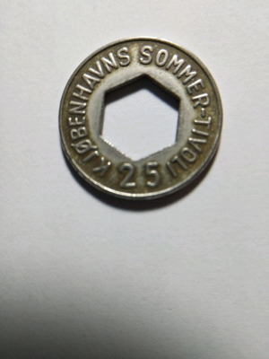 Hexagonal Token 25 ORE used, Denmark