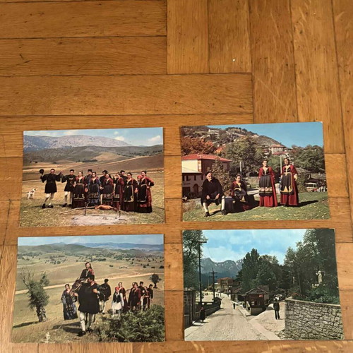 Postcards used, pack of 4, traditional Metsovo