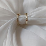 Gold hoop earrings like new with sparkling stones