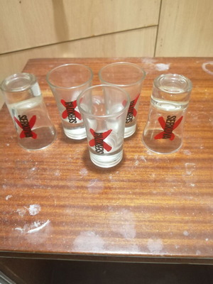 Serkova shot glasses like new, pack of 7