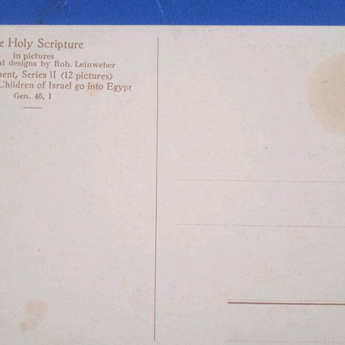Biblical postcard used, very good condition