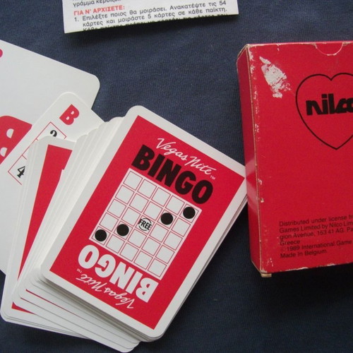 Vegas Nite Bingo Nilco card game like new with instructions